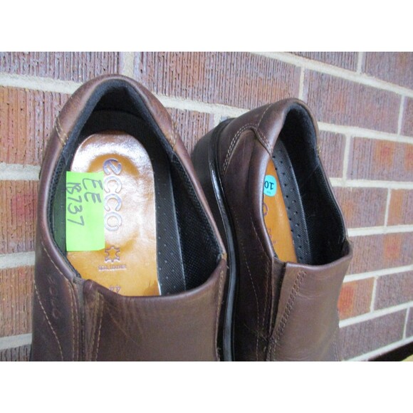 Ecco Loafers Mens 10 Brown Leather Moccasin Slip On Driving Shoes EU 44 main image 8